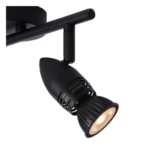 Lucide CARO - Ceiling spotlight - 2xGU10 - Black - detail 1